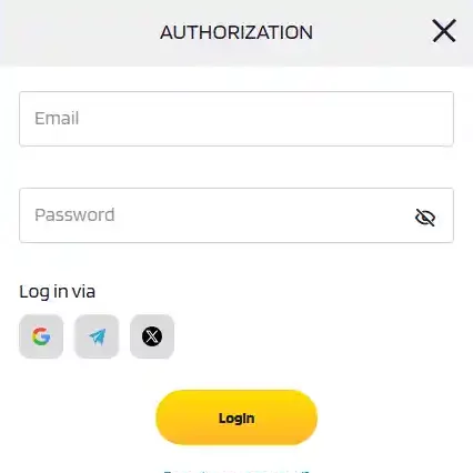 Lucky Mister Casino login form